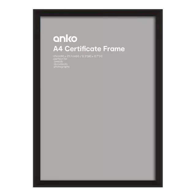 Norway Certificate Frame A4 Black Photo Picture Frame Art Work