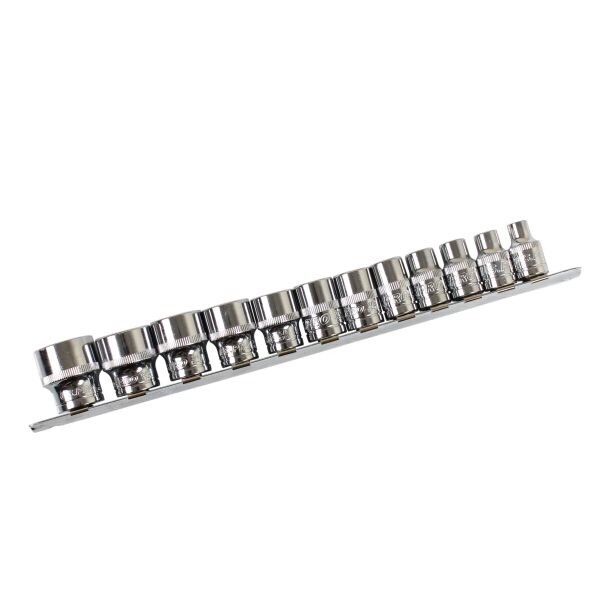 US PRO 12PC 3/8"" DRIVE STUBBY SHALLOW SAE IMPERIAL BI HEX SOCKETS LOW PROFILE - Image 3