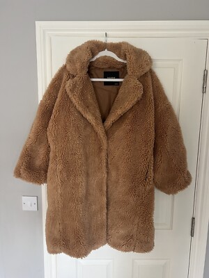 Pull Bear Teddy bear Coat Size M UK