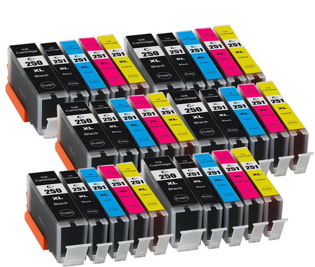 30 PK Ink Cartridges compatible for Canon 250XL 251XL MG6420 MG6620