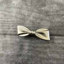 Vintage Metal Bow Hair Clip Silver