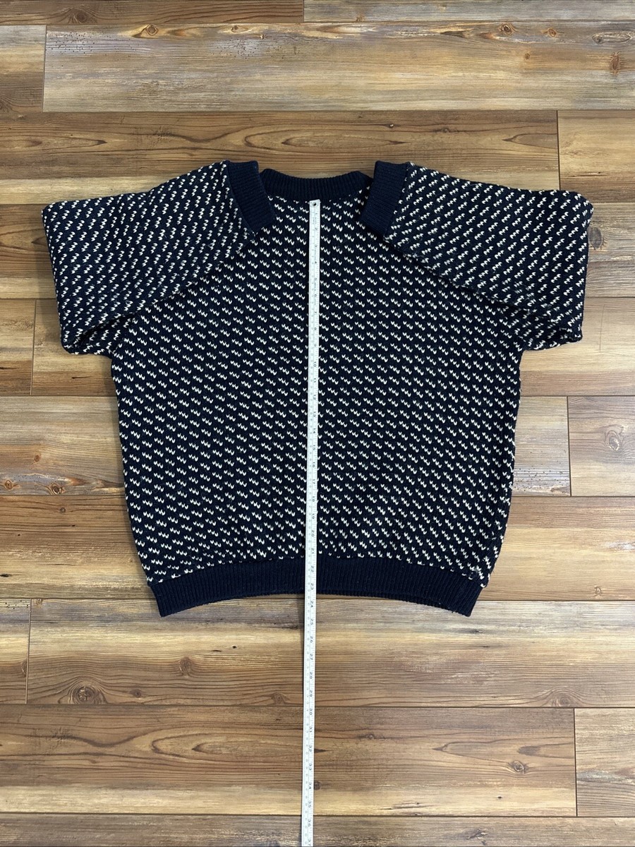 トップス L.L Bean Birds Eye knit Navy Vtg 80s LL BEAN Birdseye Sweater Heritage Navy Blue Norway