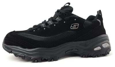 Skechers D-lites Biggest Fan Sportschuhe Damen Trainingsschuhe Sneaker Schwarz F