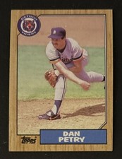 1987 Topps Dan Petry Baseball Card #752 Tigers Pitcher VG O/C