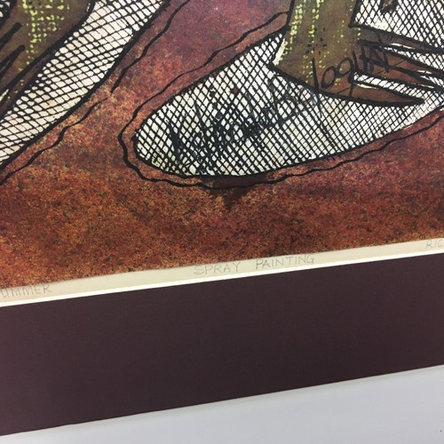 Kehinde Balogun Nigerian Artist Oshogbo School Paint On Rice Paper Queen Drum - Picture 6 of 10