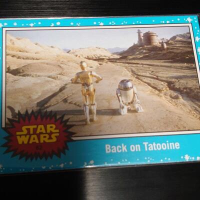 topps Star Wars C3PO R2D2 Blue Border Card FS from Japan