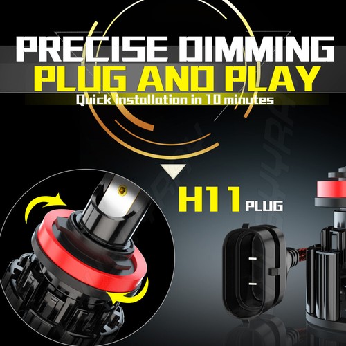 Kit de conversión de faros LED blancos Hi/Lo para Peterbilt 388 389 -4x 6000K - Imagen 6 de 12
