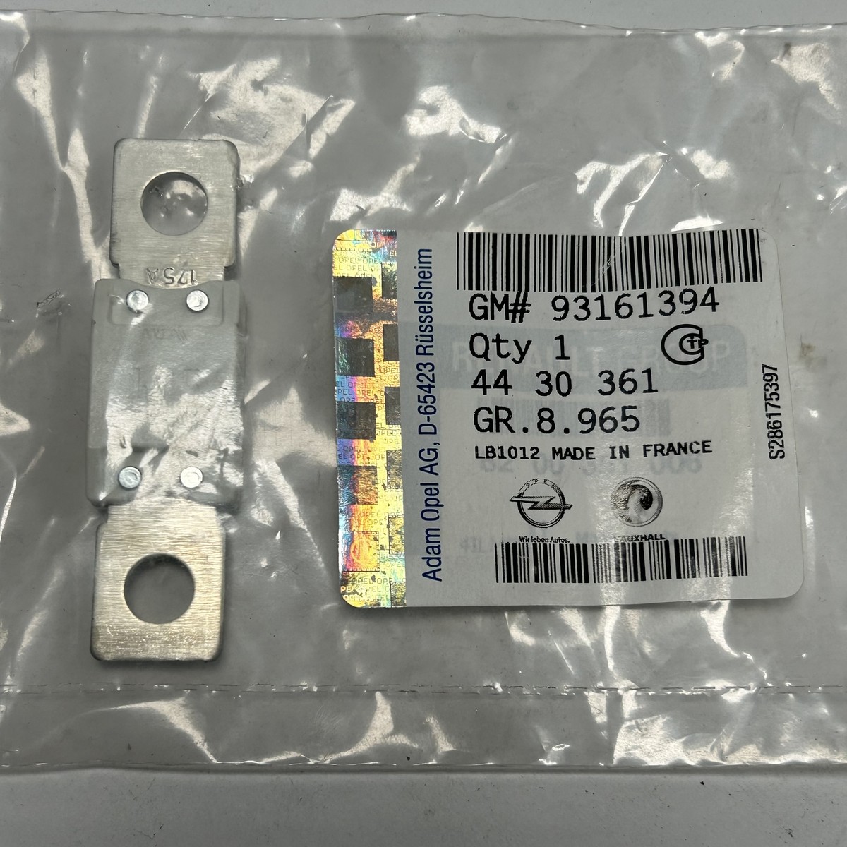 Vauxhall Vivaro A B Movano B 175A White Engine Electrical Fuse 