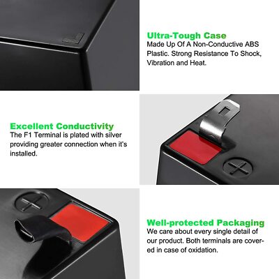 ULTRAMAX NP7-12H Batteria 12V 7AH SLA,Vrla ,Sigillato .187 Spade - Foto 9