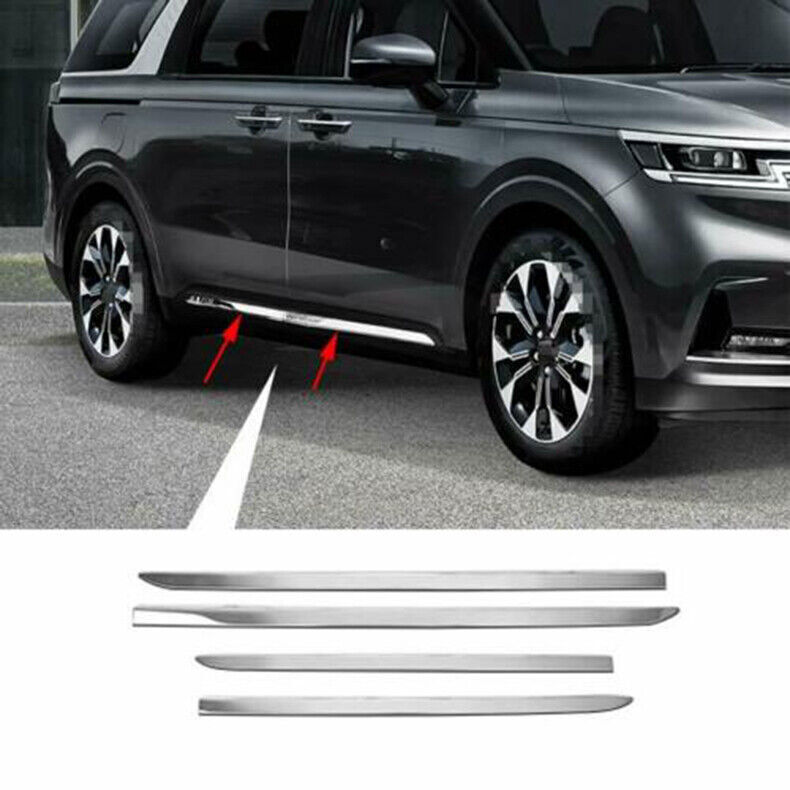 For Kia Carnival 2022-24 Stainless Car Body Door Side Molding Sill Guard Trim 4X