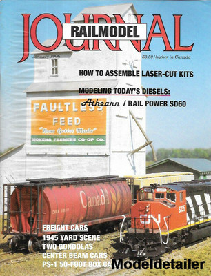 Railmodel Journal Jan.96 EMD SD60 NS Mileposts UP Bachmann F7a F7B Laser Cut E&C