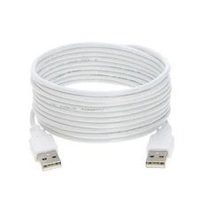 White USB 2.0 A Male to A Male Cable Cord 3FT 6FT 10FT 15FT DATA WIRE HP CANNON