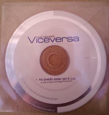Viceversa No Puedo Estar Sin Ti CD single Promo