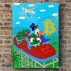 Original Mike Vice "Bitcoin Express" Cryptocurrency Scrooge Mcduck Art Print