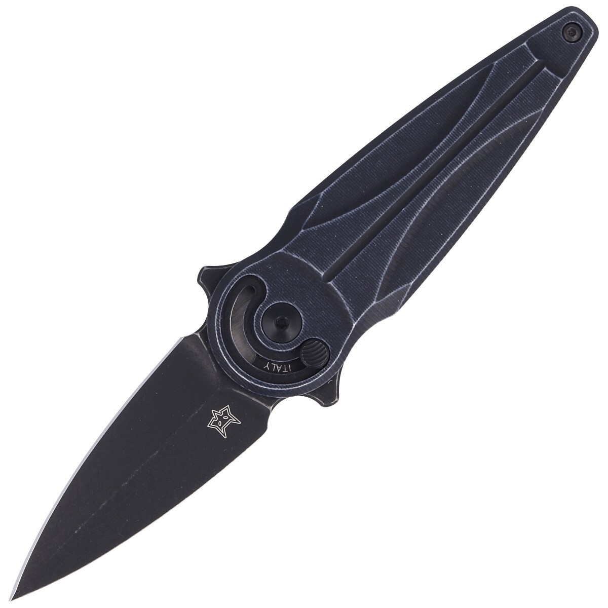 FOX Saturn Left Handed Knife, Black Aluminium, Black N690Co