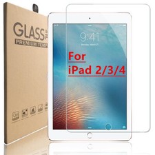 Premium Anti Scratch Clear Tempered Glass Screen Protector for Apple iPad 2/3/4