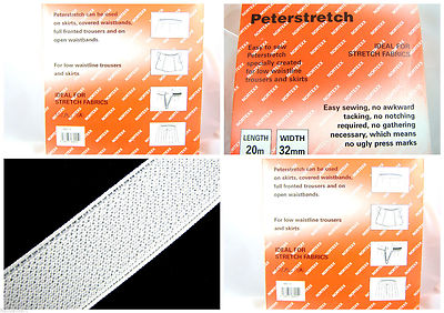 Black or White Non Roll Elastic Available in 25mm or 32mm