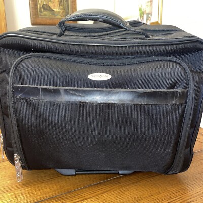Samsonite Business Black Rolling Bag Laptop Case Travel Carry On Office Career