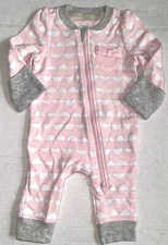 CLOUD ISLAND coverall white/pink/gray size NEWBORN