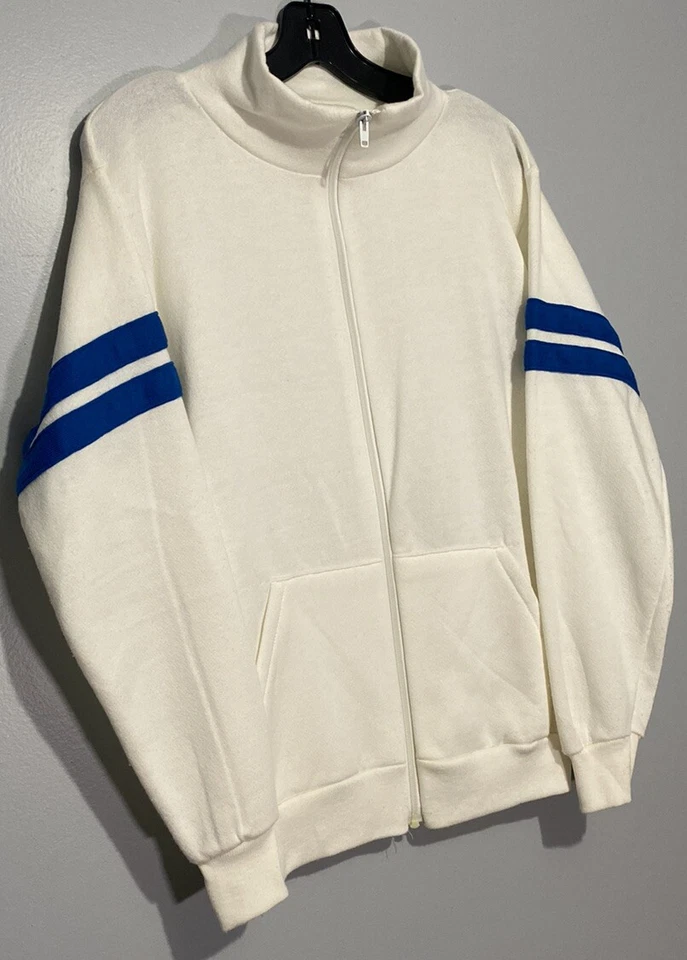 Винтажный 80-х Tultex молнии трек куртка толстовка средний ретро Sports ультра флис - Изображение 3 из 4