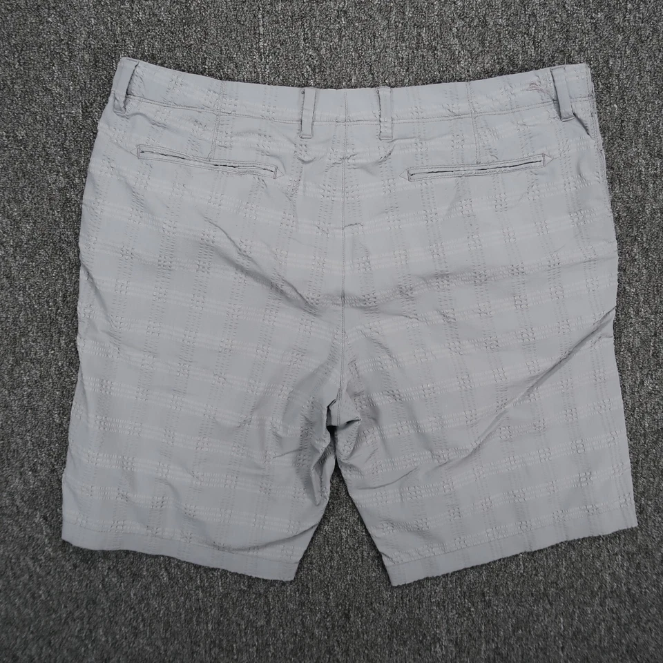 Tommy Bahama Pantalones Cortos Hombres 40 Gris Ventilado Seersucker Chino Frente Plano Nylon Elástico Foto 3 de 4