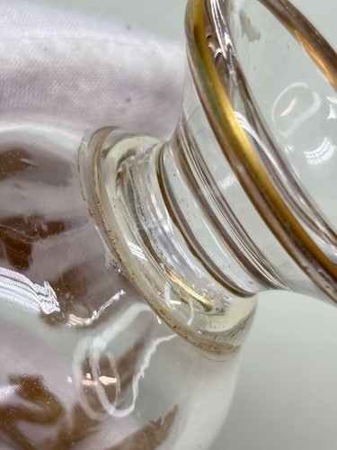 UOVA VETRO SOFFIATO VINTAGE CON DECORO INCISO ANNI 50 60 - DECORO ORO? MURANO ? - Foto 20 di 24