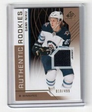 2018-19 SP Game Used Authentic Rookies Jersey Sami Niku Winnipeg Jets 010/499
