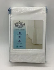 Home Classics White Boxpleat Bedskirt Twin Size 39”x 75” - 15” Drop MSRP $34.99