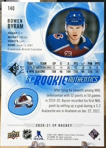 2020-21 Upper Deck SP Rookie Authentics u-pick - Picture 54 of 54