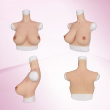 Roanyer Silicone Fake Boob East West Shape BreastForm for Crossdresser DragQueen