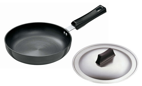 Futura Hard Anodised 22 cm 4.06 mm Frying Pan/Fry Pan/Skillet Pan Round With Lid - Picture 2 of 8