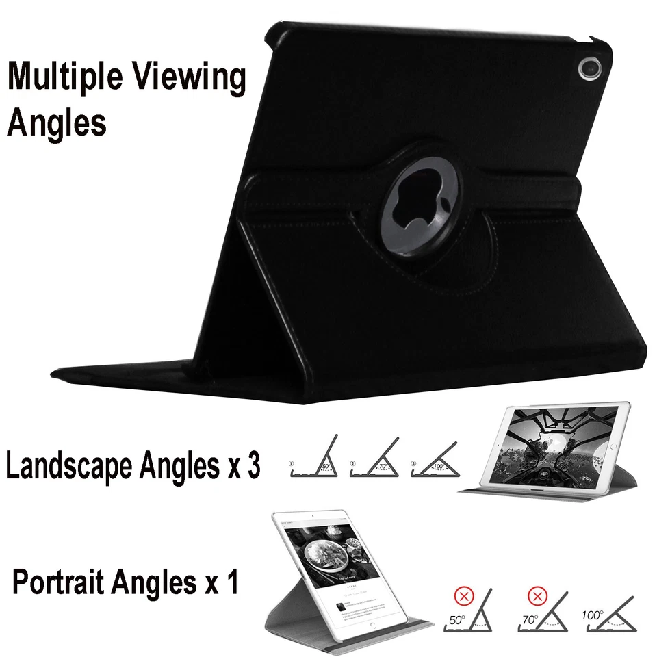 For iPad 10th 9th 8th 7th Air 5 Gen 360 Rotating Smart Magnetic Case Cover Stand - Image 2 of 4