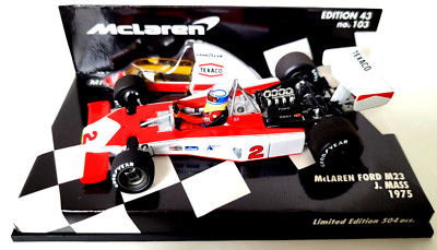 PMA MINICHAMPS  1:43  J. MASS  McLaren FORD M23  1975  '' TEXACO ''   FORMEL 1