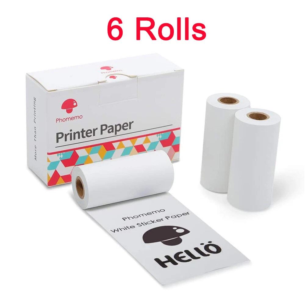 Bluetooth Mini Photo Printer Wireless Sticker Printer with Thermal Paper