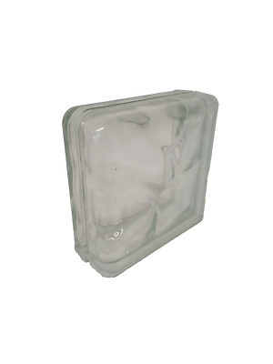 Glass Block - Seves Basic 8x8x3 Wave Double End (7 1/2'' x 7 1/2'' x 3 1/8'')