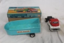 Vintage Ichimura Tin Toy Friction Grain Hauler Trailer Truck w/Box Japan RARE 