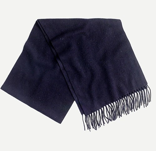 J Crew Mens Navy Solid cashmere scarf 