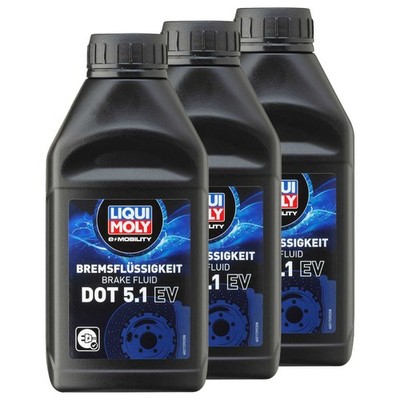 Bremsflüssigkeit LIQUI MOLY DOT 5.1 EV synthetisch Bremse schmieren 3 X 1 Liter