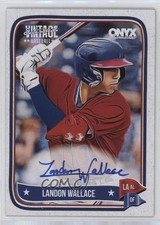 2024 Onyx Vintage Extended Auto Landon Wallace #VALAWA Auto 0j81