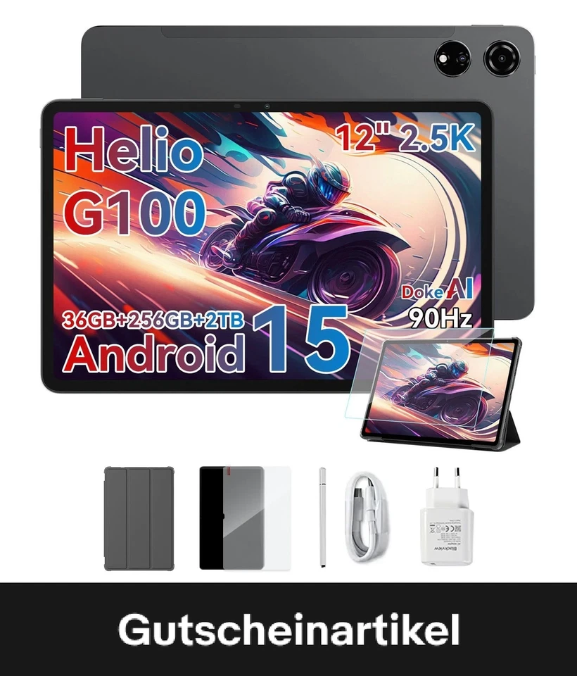 Blackview MEGA 3 12 Zoll 2.5K FHD+ Tablet Android 256GB ROM 4G Dual SIM Gemi AI