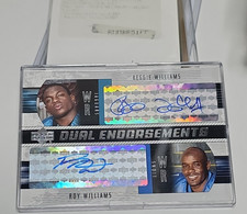 2004 UD Foundations Dual Endorsements Reggie Williams Roy Rookie Auto RC w Redm
