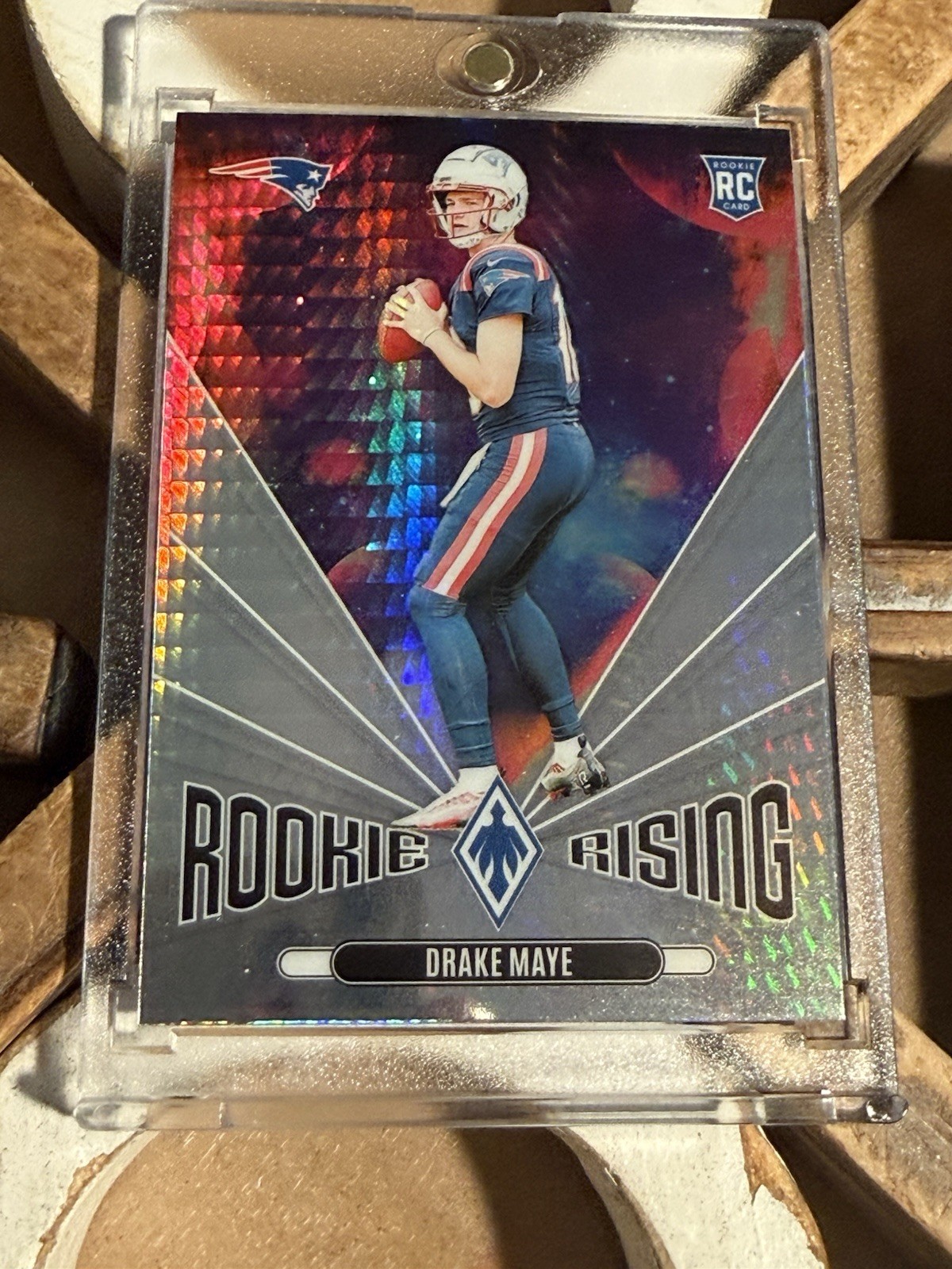 Drake Maye 2024 Panini Phoenix Rookie Rising Hyper Prizm New England Patriots