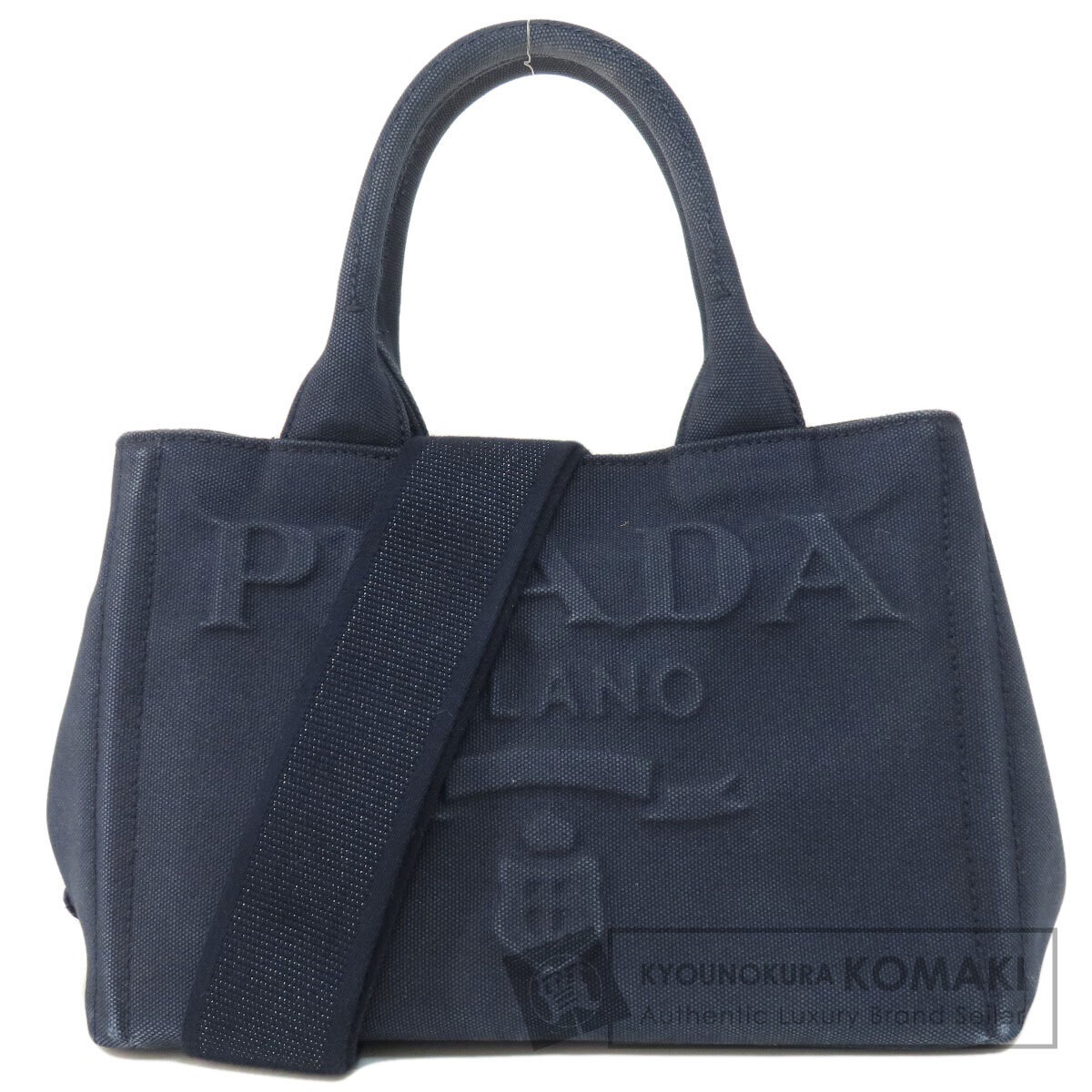PRADA 1BG439 Canapa Mini 2WAY Handbag Canvas Ladies Used from japan