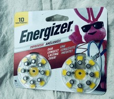 NEW Energizer Hearing Aid Batteries Size 10 Yellow Tab 16 Pack Longest Lasting