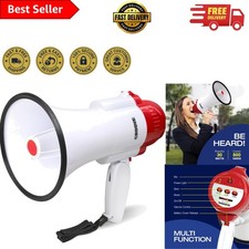 Mini Portable Megaphone with Siren  Music - Perfect for Events  Announcements