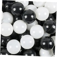 Ball Pit Balls 100 - Macaron Colors Balls for Ball Pit, Play F-Black White