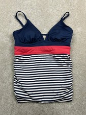 Xhilaration Womens Navy Red White Striped Tan...
