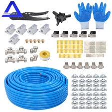 Compressed Air Piping System, 3/4 Inch × 300 FT Blue HDPE Pipe,Aluminum Wall