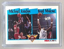 Michael Jordan Karl Malone 1991 Hoops #306 League Leaders