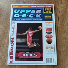 2003 Upper Deck Sports Magazine LEBRON JAMES w Uncut sheet RC Rookie Card. rookie card picture